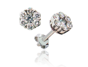 PENDIENTES Roseton Diamantes