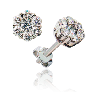 Diamond Rosette EARRINGS