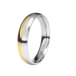 bicolor gold wedding band