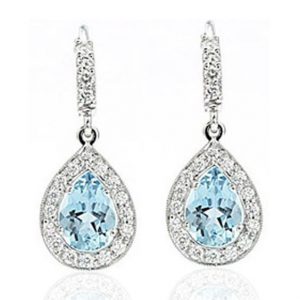 Pendientes Topacio azul