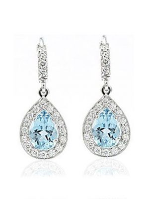 Pendientes Topacio azul