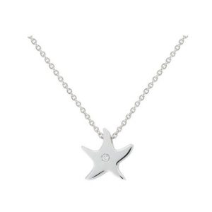 White Gold and Diamond Star Choker