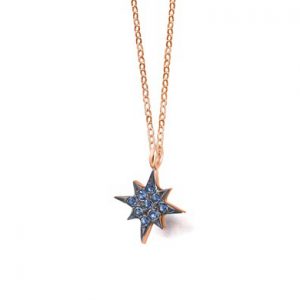 Pole Star Choker in Rose Gold and Topaz