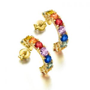 Gold and Sapphire Earrings