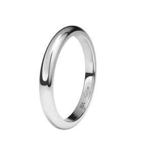 Platinum half round wedding band