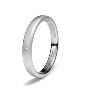 Platinum half round wedding band