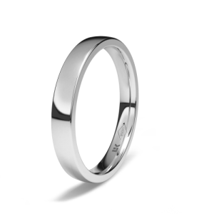 Platinum oval diamond wedding band