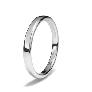 Platinum oval wedding band