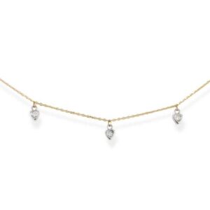 diamond and gold chatones choker