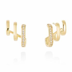 Golden silver earrings