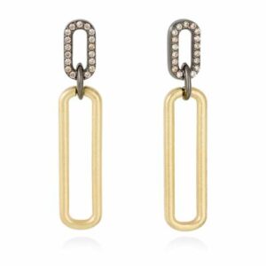 Cognac suite earrings in gilt silver