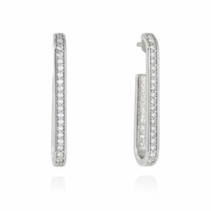 Silver and zirconia earrings