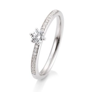 solitaire ring and pave hoop