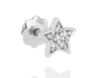 Piercing estrella en oro y diamantes