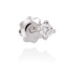 Piercing solitario en oro blanco y diamantes