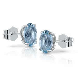 pendientes 4 garras agua marinas