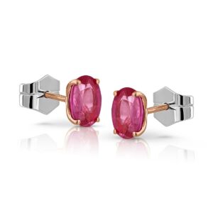 pendientes 4 garras rubies