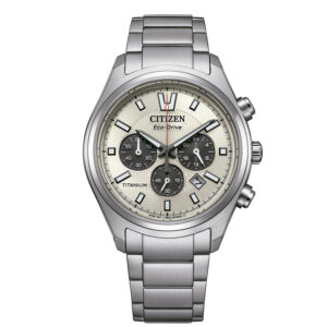 Reloj Citizen Chrono Super Titanium para hombre, resistente y elegante.