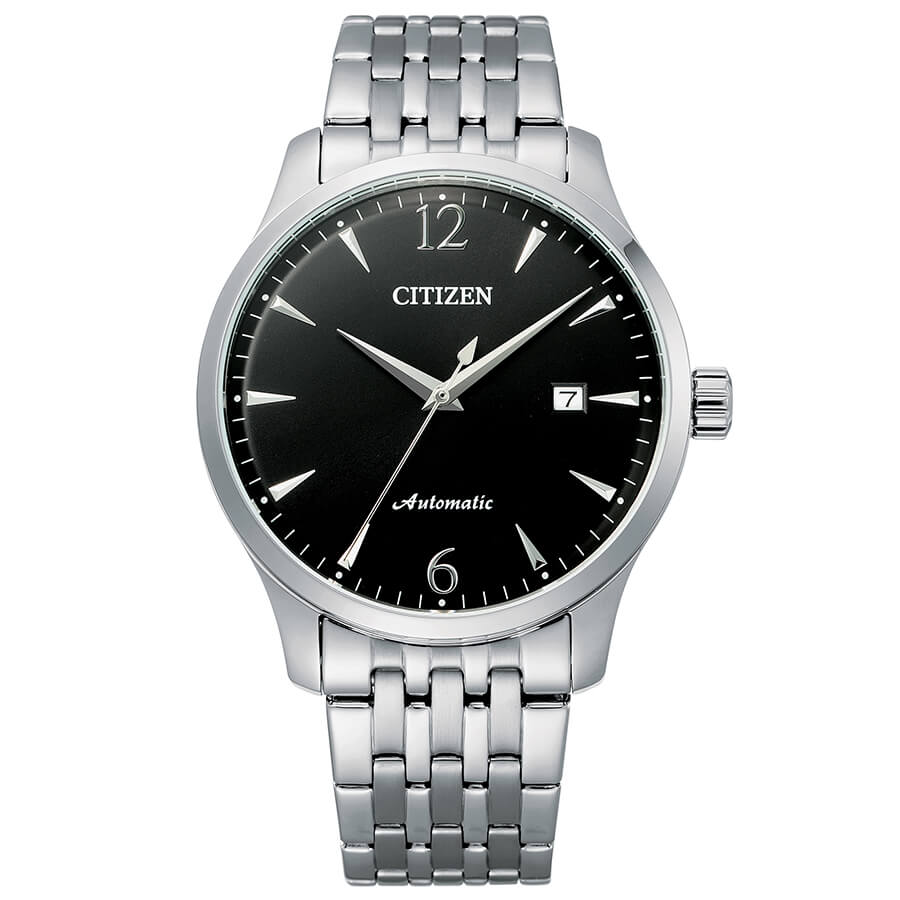 Reloj Citizen Automático NJ0110-85E Reloj Citizen automático con esfera negra y correa de acero inoxidable.